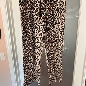 Leopard Print Women's Pants - XL
